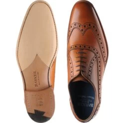 Grant Brogues -Prestige Shoe Shop barker grant in cedar calf 3
