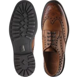 Avon C Rubber-soled Brogues -Prestige Shoe Shop cheaney avon c in almond grain 3