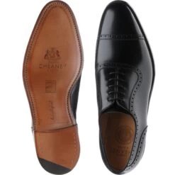 Fenchurch Semi-brogues -Prestige Shoe Shop cheaney fenchurch in black calf 3