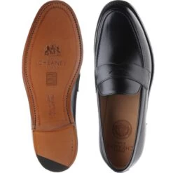 Hudson Loafers -Prestige Shoe Shop cheaney hudson in black calf 3