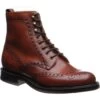 Tweed R Rubber-soled Brogue Boots -Prestige Shoe Shop cheaney tweed r in dark leaf calf 1