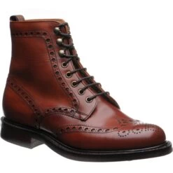 Tweed R Rubber-soled Brogue Boots