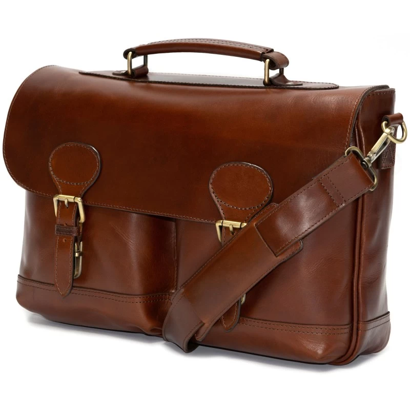 Prestige Shoe Shop -Prestige Shoe Shop herring archway briefcase in brandy calf 1