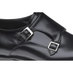 Attlee Double Monk Shoes -Prestige Shoe Shop herring attlee in black calf 4