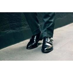 Attlee Double Monk Shoes -Prestige Shoe Shop herring attlee in black calf 6