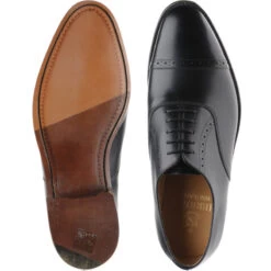Belgravia Semi-brogues -Prestige Shoe Shop herring belgravia in black calf 3