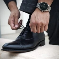 Belgravia Semi-brogues -Prestige Shoe Shop herring belgravia in black calf 6