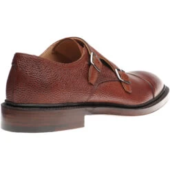 Braybrooke Double Monk Shoes -Prestige Shoe Shop herring braybrooke in dark leaf grain 4