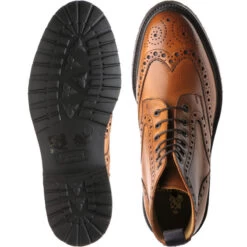 Corsham Rubber-soled Brogue Boots -Prestige Shoe Shop herring corsham in cedar grain calf 3