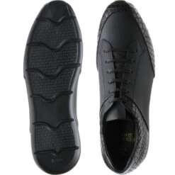 Cranston Two-tone Rubber-soled Formal Shoes -Prestige Shoe Shop herring cranston in black calf and croc 3