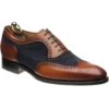 Farnham Two-tone Brogues 1 Farnham Two-tone Brogues -Prestige Shoe Shop herring farnham in chestnut calf and navy suede 1