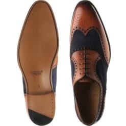 Farnham Two-tone Brogues 9 Farnham Two-tone Brogues -Prestige Shoe Shop herring farnham in chestnut calf and navy suede 3