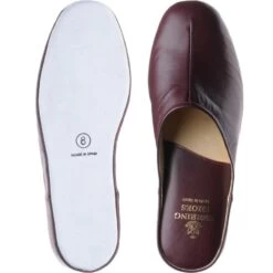 Gavin Slippers -Prestige Shoe Shop herring gavin in burgundy kid 3
