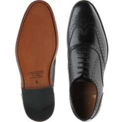 Gosport Brogues -Prestige Shoe Shop herring gosport in black calf 3