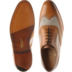 Henley II Two-tone Brogues -Prestige Shoe Shop herring henley ii in tan and canvas 3
