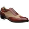 Henley Two-tone Brogues -Prestige Shoe Shop herring henley in dark leaf and canvas 1