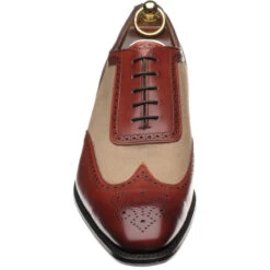 Henley Two-tone Brogues -Prestige Shoe Shop herring henley in dark leaf and canvas 2