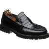 Kramer Mod Rubber-soled Loafers -Prestige Shoe Shop herring kramer mod in black croc 1