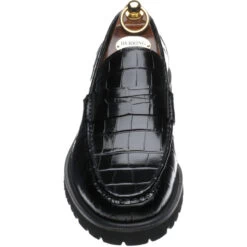 Kramer Mod Rubber-soled Loafers -Prestige Shoe Shop herring kramer mod in black croc 2