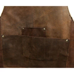 Leather Apron -Prestige Shoe Shop herring leather apron in brown waxy 4