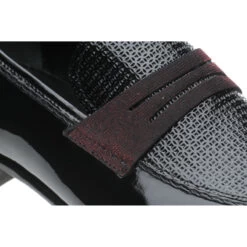 Levante Two-tone Loafers -Prestige Shoe Shop herring levante in black polished with burgundy strap 4