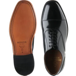 Newcastle Oxfords -Prestige Shoe Shop herring newcastle in black polished 3
