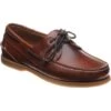 Padstow Rubber-soled Deck Shoes -Prestige Shoe Shop herring padstow in chestnut 1