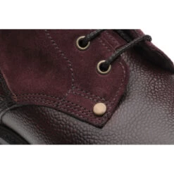Peebles (Warm Lined) Two-tone Rubber-soled Boots -Prestige Shoe Shop herring peebles warm lined in burgundy grain and plum suede 4