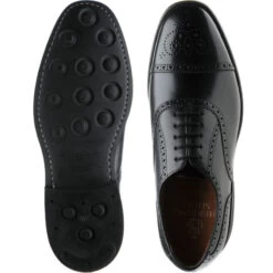 Reading IIrubber-soled Semi-brogues -Prestige Shoe Shop herring reading ii rubber in black calf 3