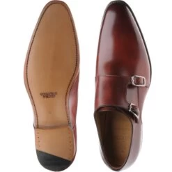 Shakespeare Double Monk Shoes -Prestige Shoe Shop herring shakespeare in rosewood calf 3