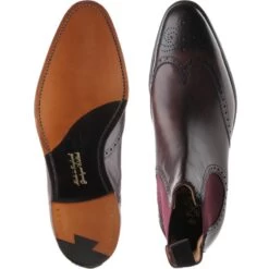 Thatcher Brogue Chelsea Boots 9 Thatcher Brogue Chelsea Boots -Prestige Shoe Shop herring thatcher in burgundy calf 3