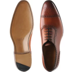 Wordsworth Semi-brogues -Prestige Shoe Shop herring wordsworth in tan calf and grain 3
