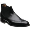 Wyerubber-soled Brogue Chelsea Boots 1 Wyerubber-soled Brogue Chelsea Boots -Prestige Shoe Shop herring wye rubber in black calf 1