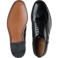 Loake 202 Brogues -Prestige Shoe Shop loake 202 in black polished 3