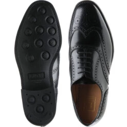 Loake 302 Rubber-soled Brogues 7 Loake 302 Rubber-soled Brogues -Prestige Shoe Shop loake 302 in black polished 3