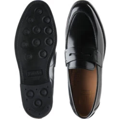 Loake 356 Rubber-soled Loafers -Prestige Shoe Shop loake 356 in black polished 3