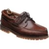 Loake 522 Rubber-soled Deck Shoes -Prestige Shoe Shop loake 522 in brown waxy leather 1