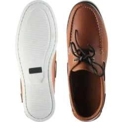 Loake 528 Rubber-soled Deck Shoes -Prestige Shoe Shop loake 528 in cedar calf 3
