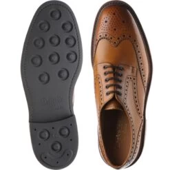Loake Chesterrubber-soled Brogues -Prestige Shoe Shop loake chester rubber in tan calf 3