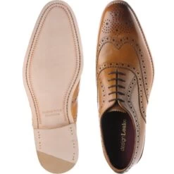 Loake Fearnley Brogues -Prestige Shoe Shop loake fearnley in tan calf 3