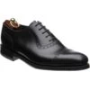 Loake Fleet Rubber-soled Semi-brogues -Prestige Shoe Shop loake fleet in black calf 1