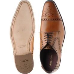 Loake Foley Semi-brogues -Prestige Shoe Shop loake foley in tan calf 3