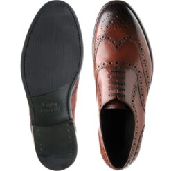 Loake Hepworth Hybrid-soled Brogues -Prestige Shoe Shop loake hepworth in chestnut calf 3