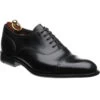 Loake Hughes Hybrid-soled Semi-brogues -Prestige Shoe Shop loake hughes in black brush painted calf 1