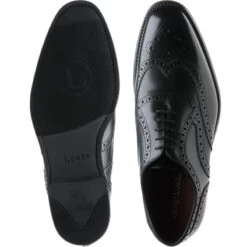 Loake Kerridge Rubber-soled Brogues -Prestige Shoe Shop loake kerridge in black calf 3