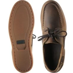 Loake Lymington Rubber-soled Deck Shoes -Prestige Shoe Shop loake lymington in brown nubuck 3