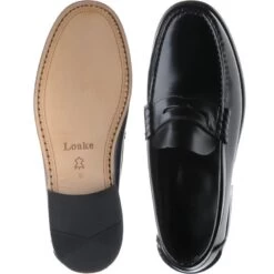 Loake Princeton Loafers -Prestige Shoe Shop loake princeton in black polished 3