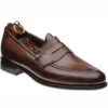Loake Wiggins Rubber-soled Loafers -Prestige Shoe Shop loake wiggins in dark brown calf 1