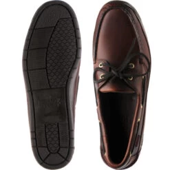 Sebago Schoonerrubber-soled Deck Shoes -Prestige Shoe Shop sebago schooner in brown 3