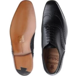 Piccadilly Brogues -Prestige Shoe Shop trickers piccadilly in black calf 3